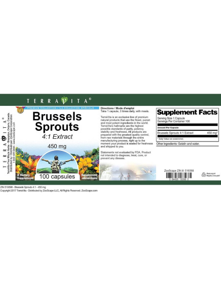 Brote de Bruselas 4:1 TerraVita 450 mg 100 Cápsulas