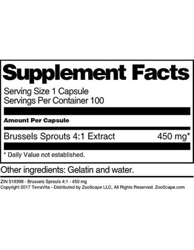 Brote de Bruselas 4:1 TerraVita 450 mg 100 Cápsulas