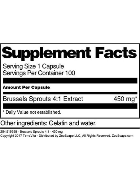 Brote de Bruselas 4:1 TerraVita 450 mg 100 Cápsulas
