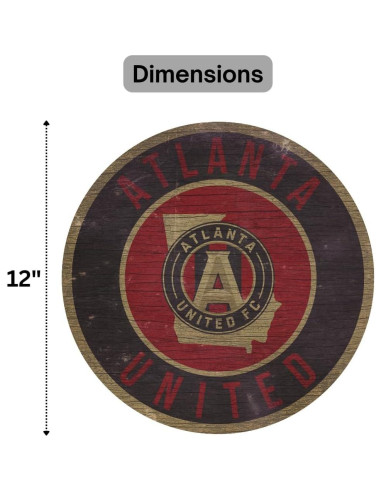 Cartel de Madera Atlanta United FC 30 cm Decoración Pared