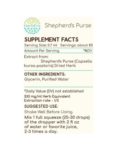 Extracto de Hierbas Sin Alcohol HerbEra Shepherd's Purse 59.15 ml