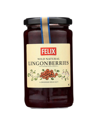 Mermelada de Lingonberries Felix 410g - Paquete de 8