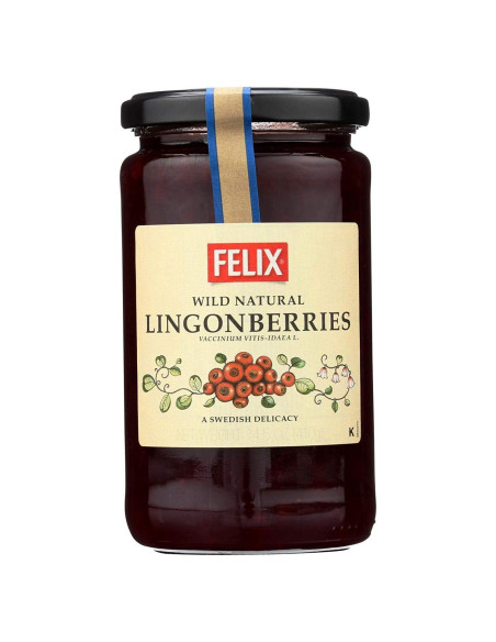 Mermelada de Lingonberries Felix 410g - Paquete de 8