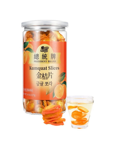 Kumquat Seco en Rodajas Presidente 227g | Sin Azúcar Añadido