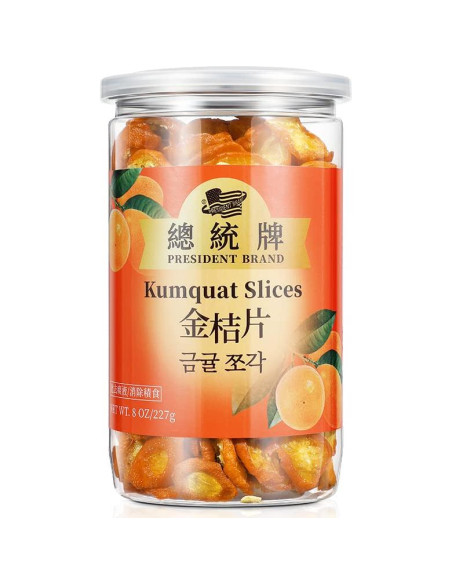 Kumquat Seco en Rodajas Presidente 227g | Sin Azúcar Añadido