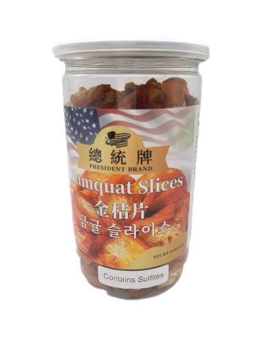 Kumquat Seco en Rodajas Presidente 227g | Sin Azúcar Añadido