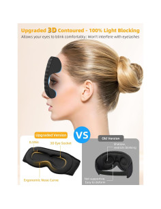 Máscara de Sueño Bluetooth Mixiba 3D Ajustable con Auriculares 2