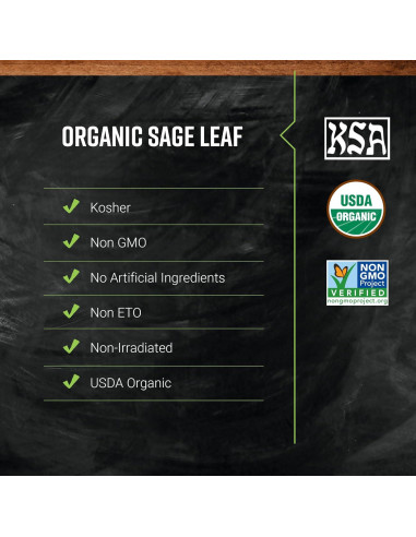 Especia Orgánica de Hoja de Salvia Frontier 22.68g