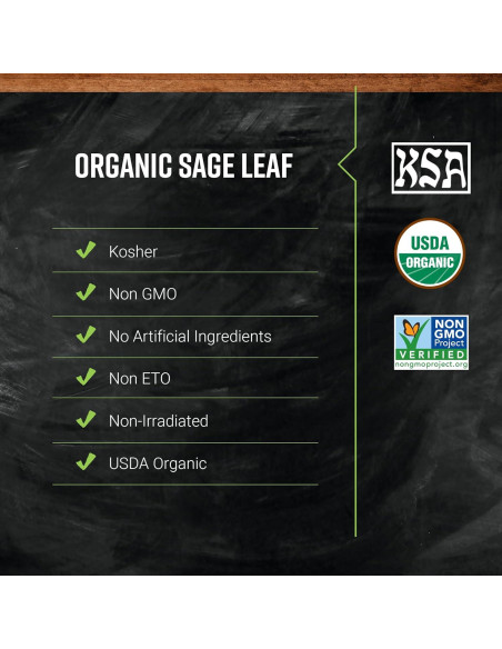 Especia Orgánica de Hoja de Salvia Frontier 22.68g