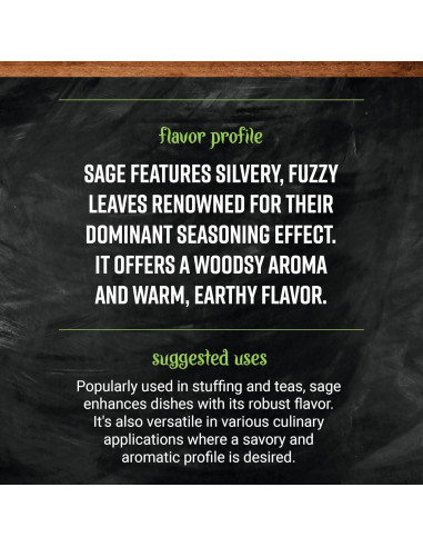 Especia Orgánica de Hoja de Salvia Frontier 22.68g