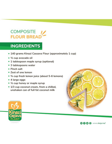 Harina de Yuca Premium Kinazi 2 kg Sin Gluten Natural