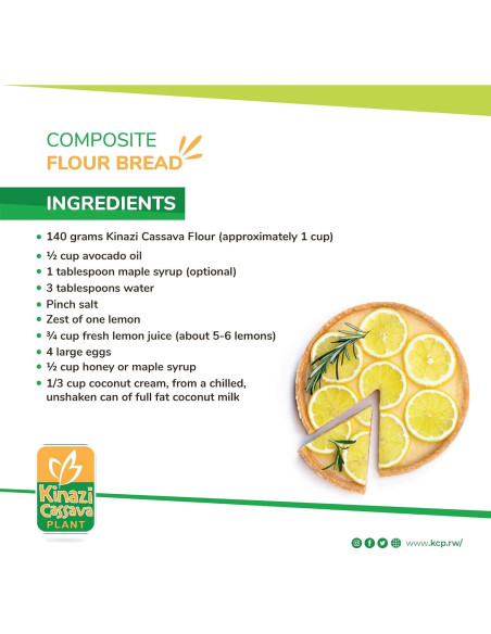 Harina de Yuca Premium Kinazi 2 kg Sin Gluten Natural