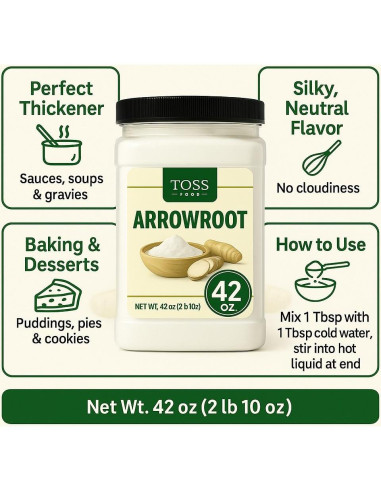 Polvo de Arrurruz Toss 1190 g - Espesante Natural para Cocinar