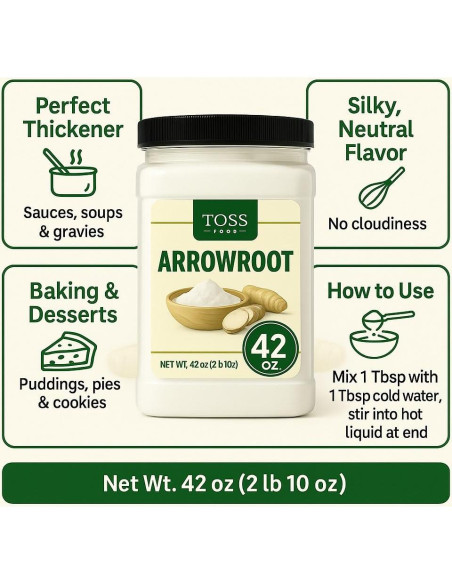 Polvo de Arrurruz Toss 1190 g - Espesante Natural para Cocinar