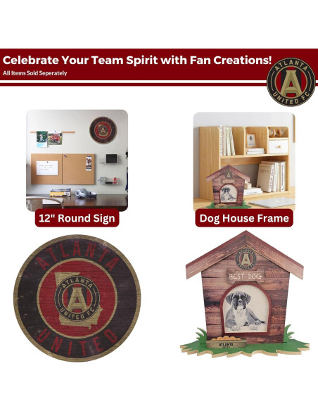 Cartel de Madera Atlanta United FC 30 cm Decoración Pared