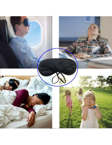 Medsuo 3pcs Máscara de Sueño Suave y Ligera para Dormir