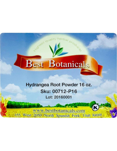 Polvo de Raíz de Hortensia 450g Mejor Botánicos Orgánico