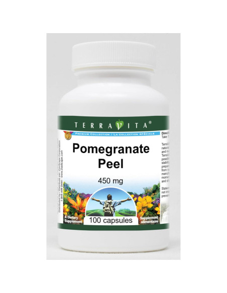 Cápsulas de Cáscara de Granada TerraVita 450 mg - 100 Unidades