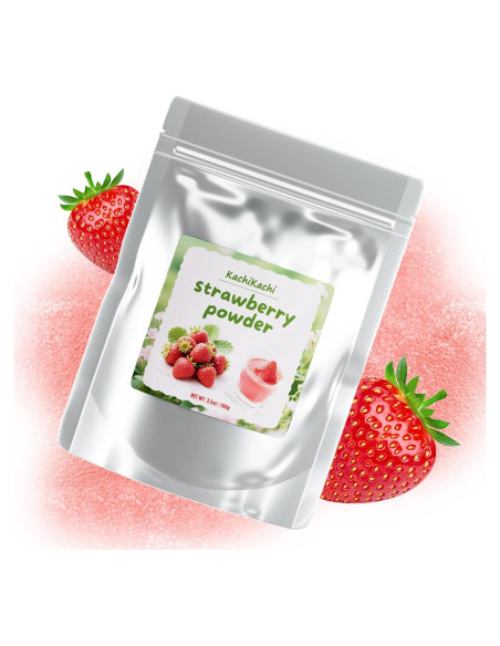 Polvo de Fresas Liofilizadas KachiKachi 100g Sin Azúcar