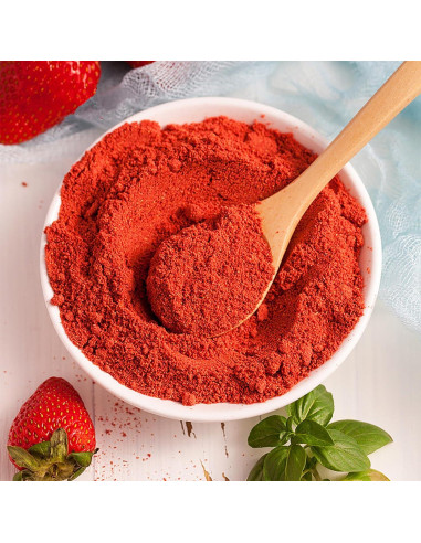 Polvo de Fresas Liofilizadas KachiKachi 100g Sin Azúcar