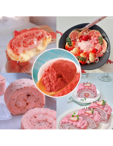 Polvo de Fresas Liofilizadas KachiKachi 100g Sin Azúcar