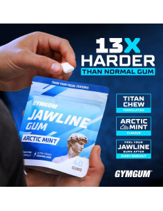 Chicle de Mandíbula GYMGUM Menta Ártica 40 Unidades 2