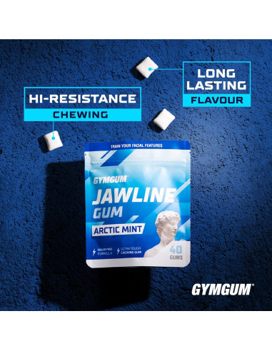 Chicle de Mandíbula GYMGUM Menta Ártica 40 Unidades