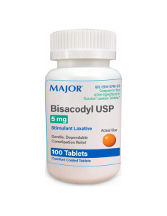 Tabletas de Bisacodilo Major 5mg - 100 Unidades