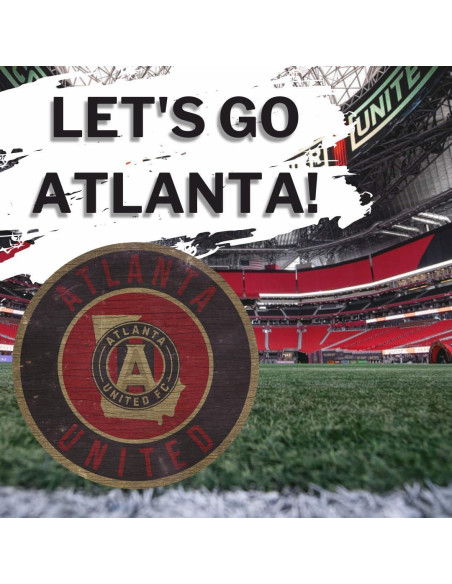 Cartel de Madera Atlanta United FC 30 cm Decoración Pared