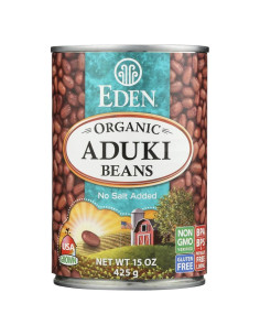 Frijoles Adzuki Orgánicos Eden 425 g - Paquete de 4