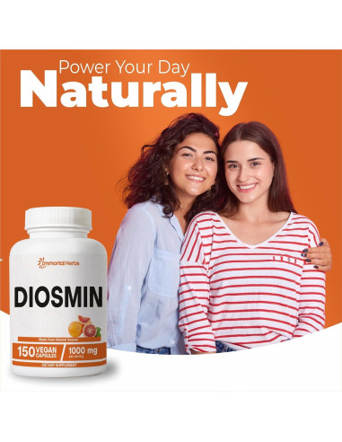Suplemento de Diosmina Pura 1000mg Immortal Herbs 150 Cápsulas