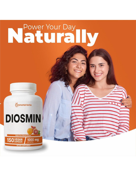 Suplemento de Diosmina Pura 1000mg Immortal Herbs 150 Cápsulas