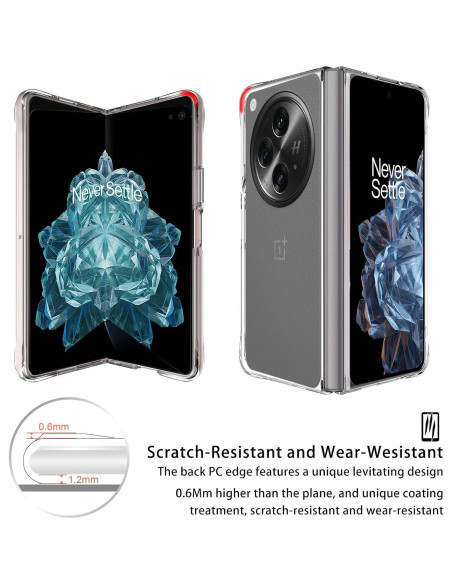 Funda Protectora Ltezixal para OnePlus Open, Transparente, Antigolpes
