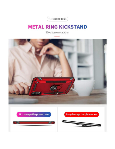 Funda Grado Militar Tznzxm para ZTE ZMax 10 Azul Menta