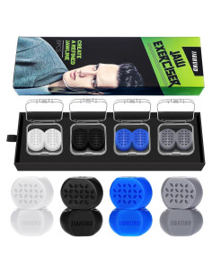 Ejercitador de Mandíbula jjshund 8 Pcs Silicona 4 Niveles