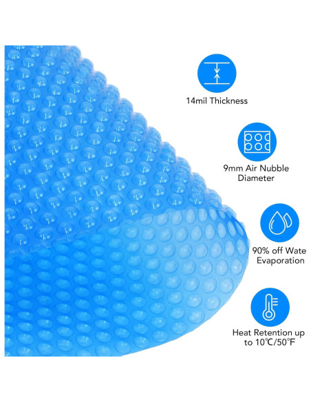 Cubierta Solar para Piscina EliteEdge 20x40 pies 14 mil