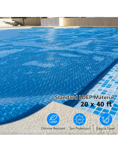 Cubierta Solar para Piscina EliteEdge 20x40 pies 14 mil