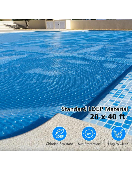Cubierta Solar para Piscina EliteEdge 20x40 pies 14 mil