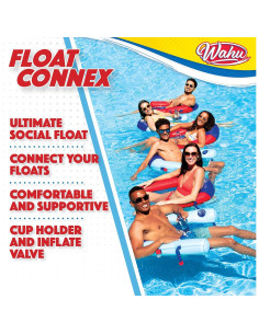 Asiento Flotante Inflable WAHU Aqua Connex Azul/Rojo 94x74 cm 2