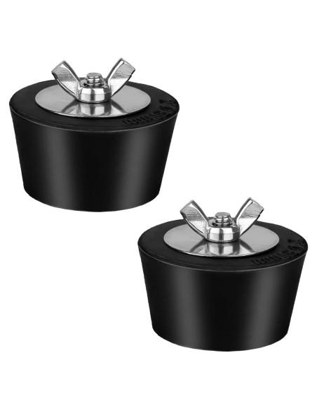 2 Tapones de Expansión de PVC/Acero para Piscina 3.81 cm