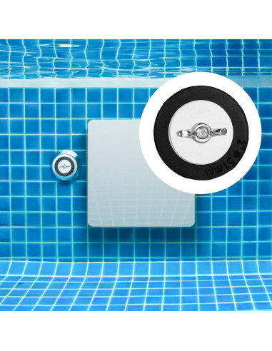 2 Tapones de Expansión de PVC/Acero para Piscina 3.81 cm