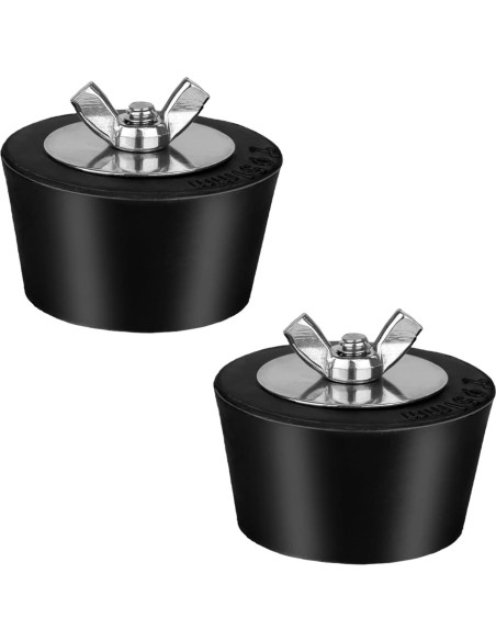 2 Tapones de Expansión de PVC/Acero para Piscina 3.81 cm