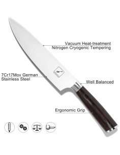 Cuchillo de Chef 20.3 cm y Hacha de Carne 17.8 cm imarku 2