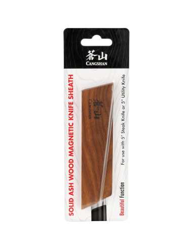 Funda Magnética Cangshan para Cuchillos 5" Madera de Ceniza