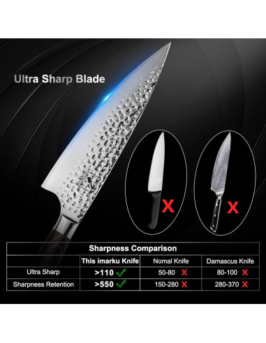 Cuchillo de Chef imarku 17.78 cm Acero Inoxidable Ultra Afilado