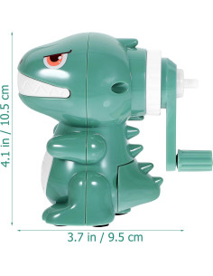 Sacapuntas Manual Tofficu Dinosaurio Verde - Compacto y Ligero 2