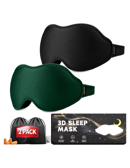 Mascarilla para dormir 3D FACEMOON - Espuma viscoelástica