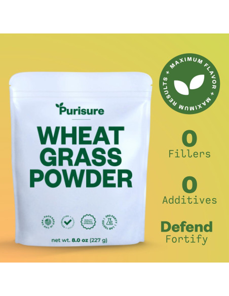 Purisure Polvo de Pasto de Trigo 240g - Superalimento Verde