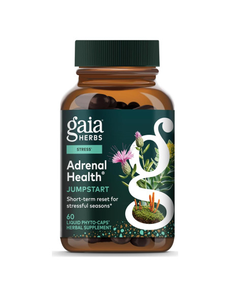 Cápsulas Vegetales Gaia Herbs Salud Adrenal 60 Unidades