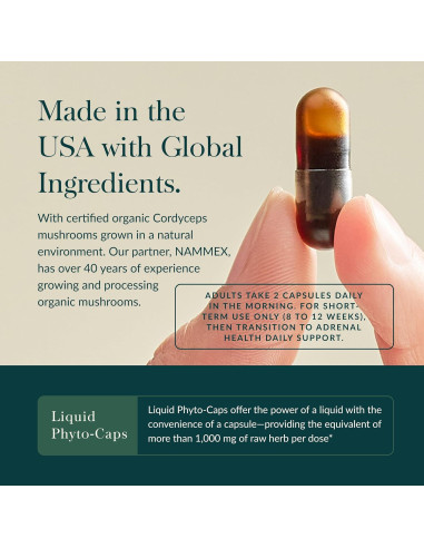 Cápsulas Vegetales Gaia Herbs Salud Adrenal 60 Unidades